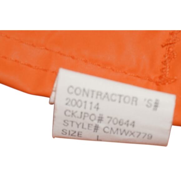 Vintage 90s Calvin Klein Jeans CK Logo Coach Jacket Orange Windbreaker Size L - Picture 10 of 14